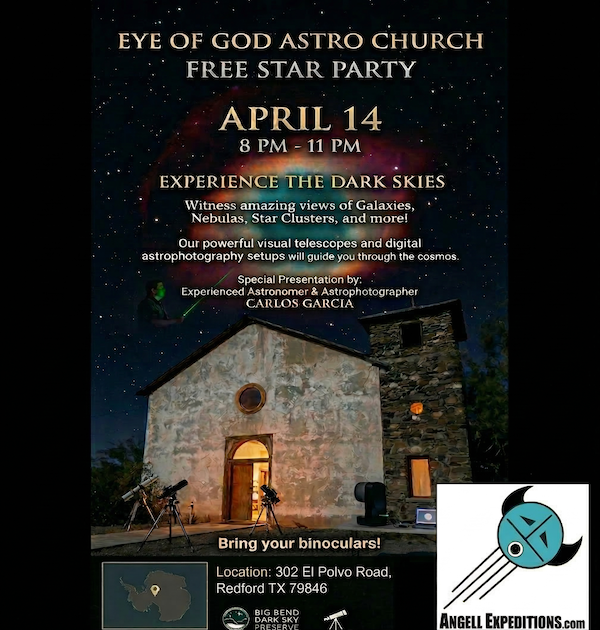 Free Star Party flyer at Eye of God Astro Church